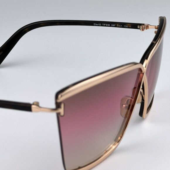 NEW Tom Ford FT0936/S Elle-02 28F Gold Gradient Smoke Butterfly Women Sunglasses - Picture 10 of 11